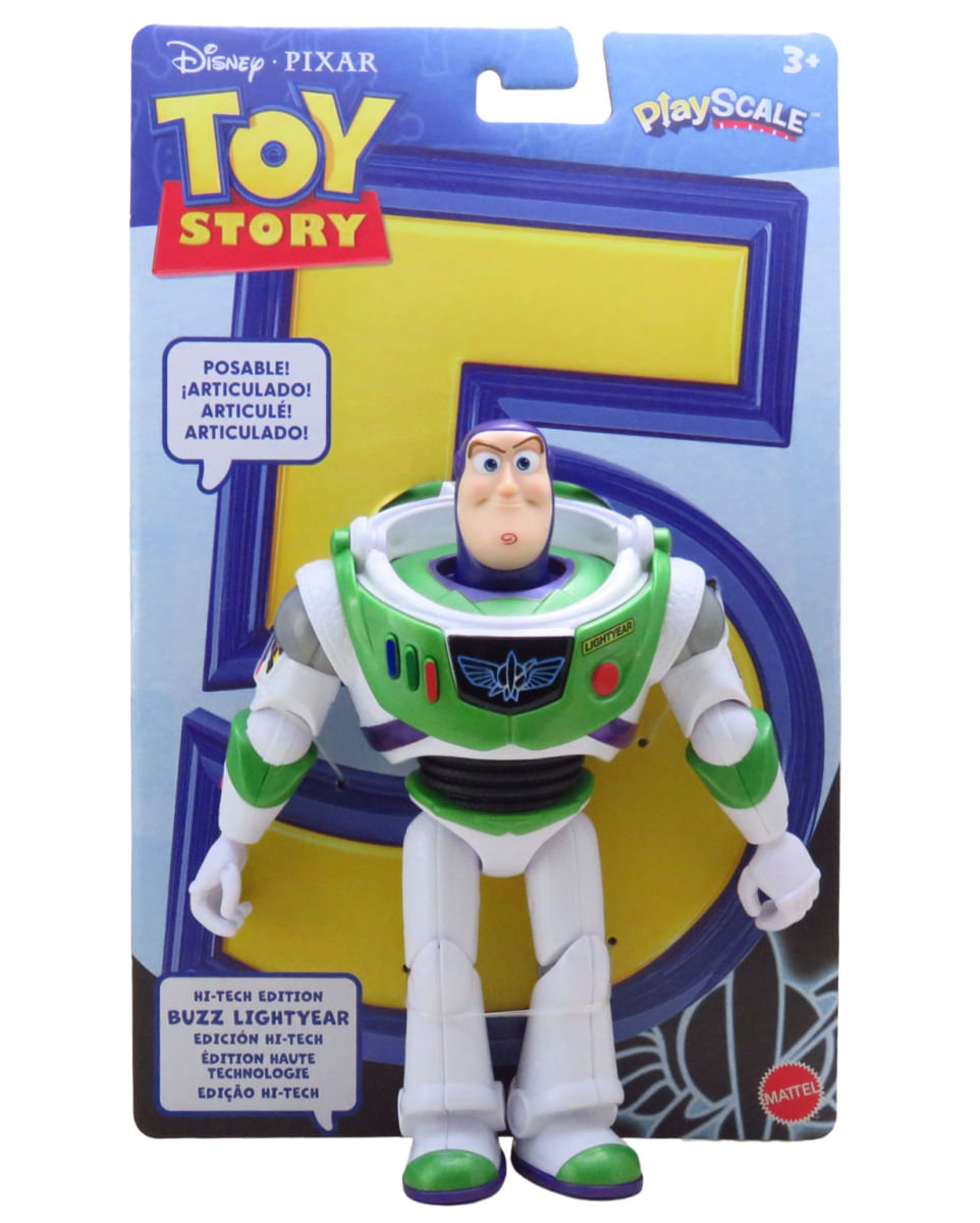 Boneco Articulado Buzz Lightyear Hi-Tech - Toy Story 5 - 18 cm - JKV18 - Mattel