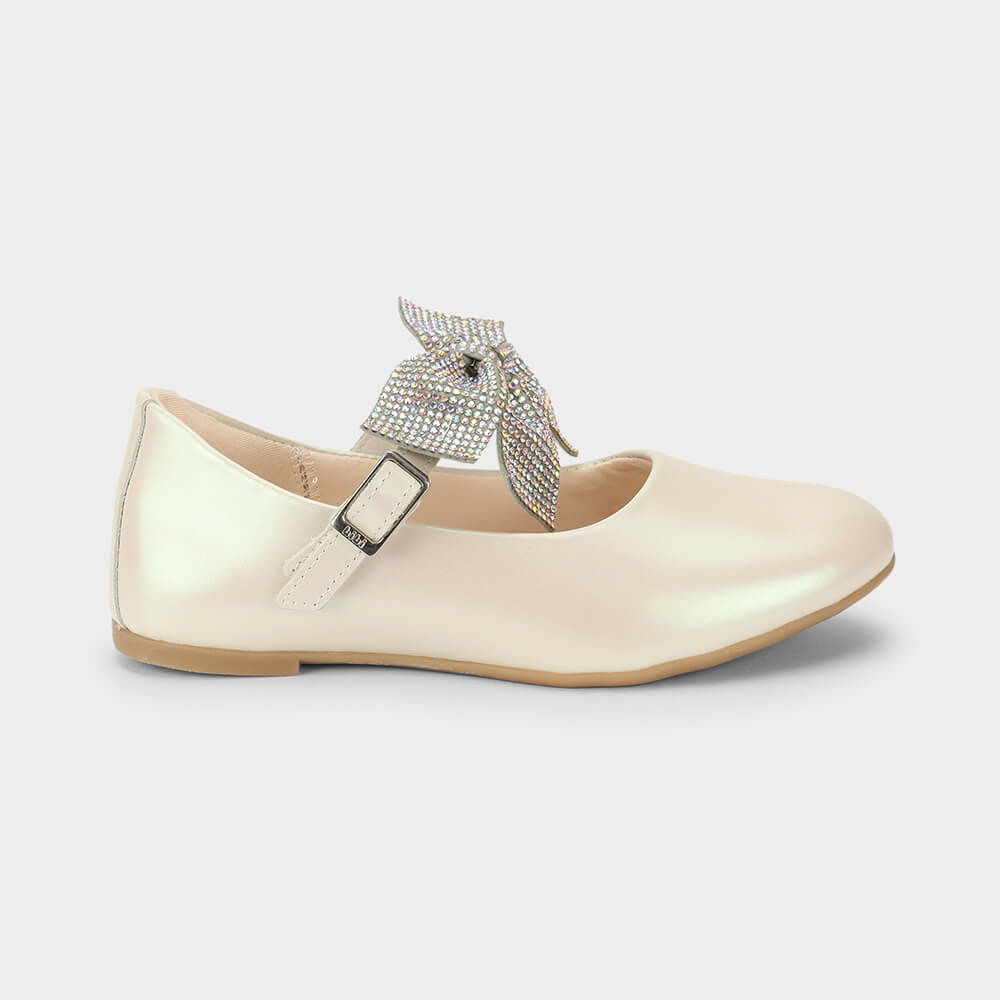Sapatilha Infantil Bibi Ballerina Basic Branca com Laço