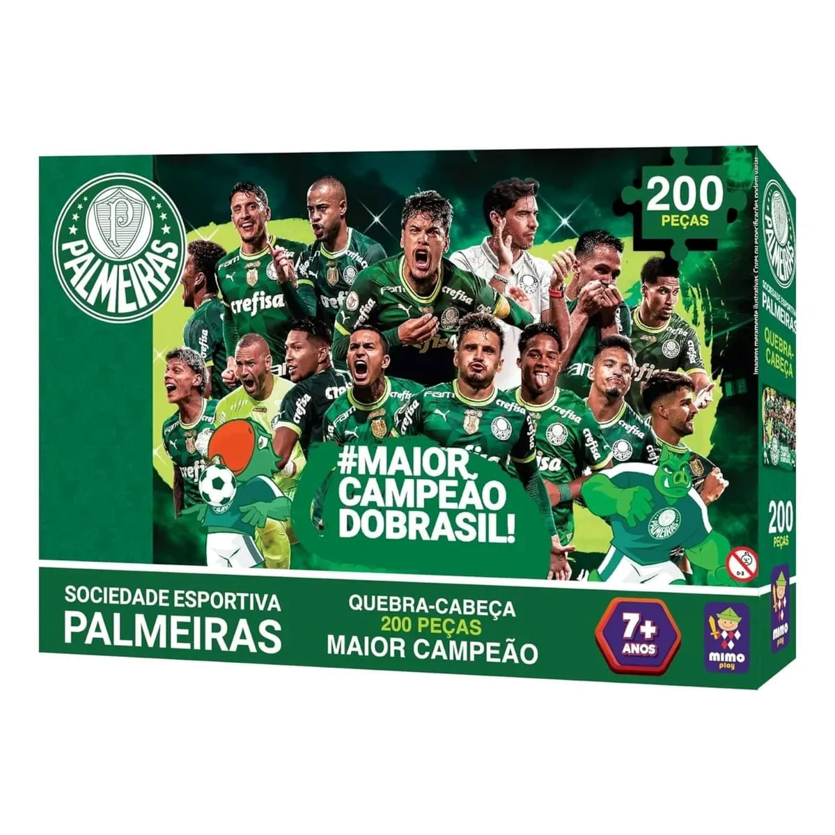 QUEBRA CABEÇA TIME PALMEIRAS - 200 PEÇAS - MIMO TOYS