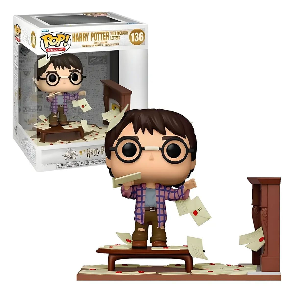 Funko Pop Deluxe Harry Potter com Cartas de Hogwarts #136 Exclusivo Wizarding World