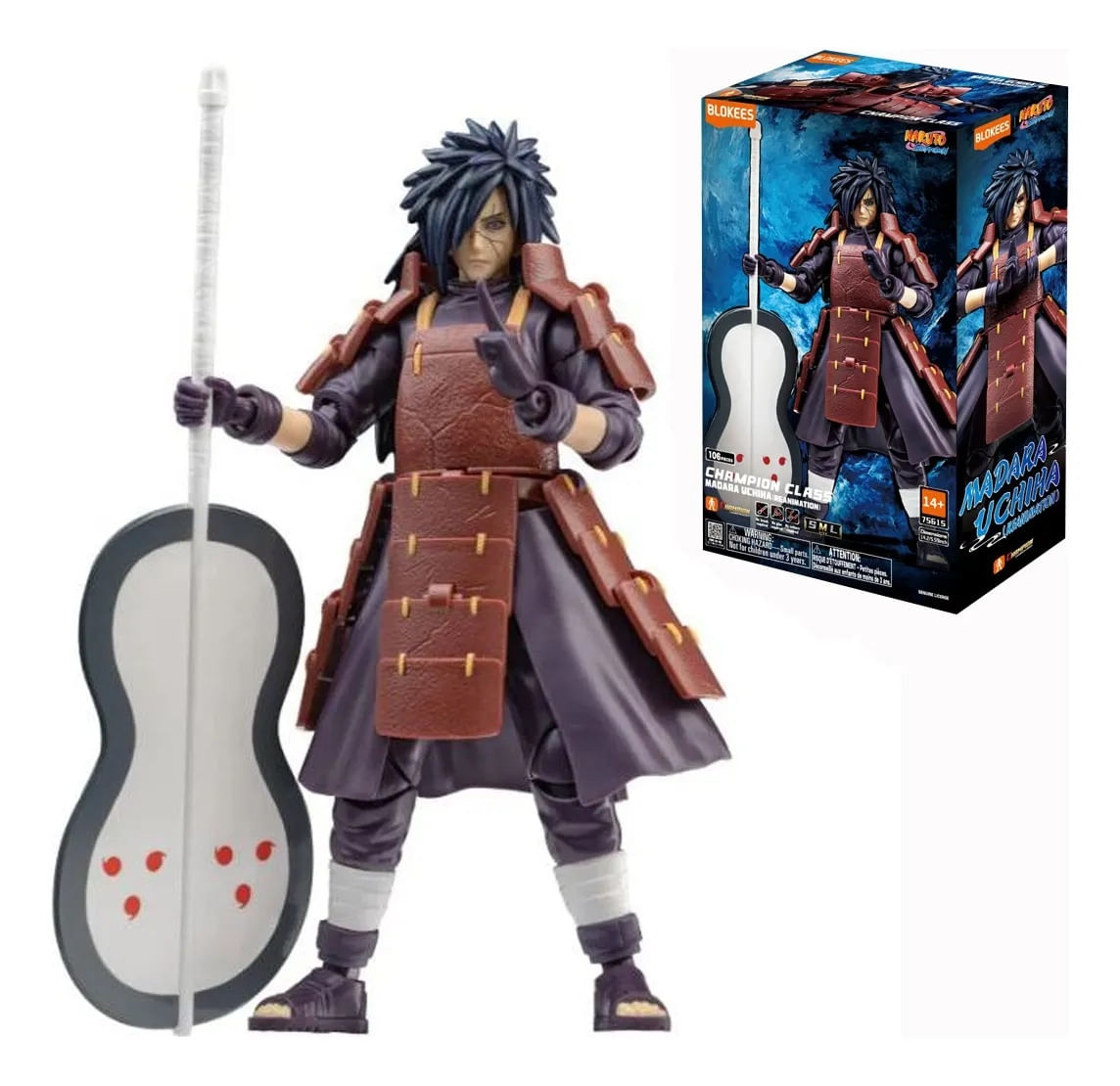 Naruto Shippuden Madara Uchiha Reanimation Blokees Champion Class Model Kit Articulado