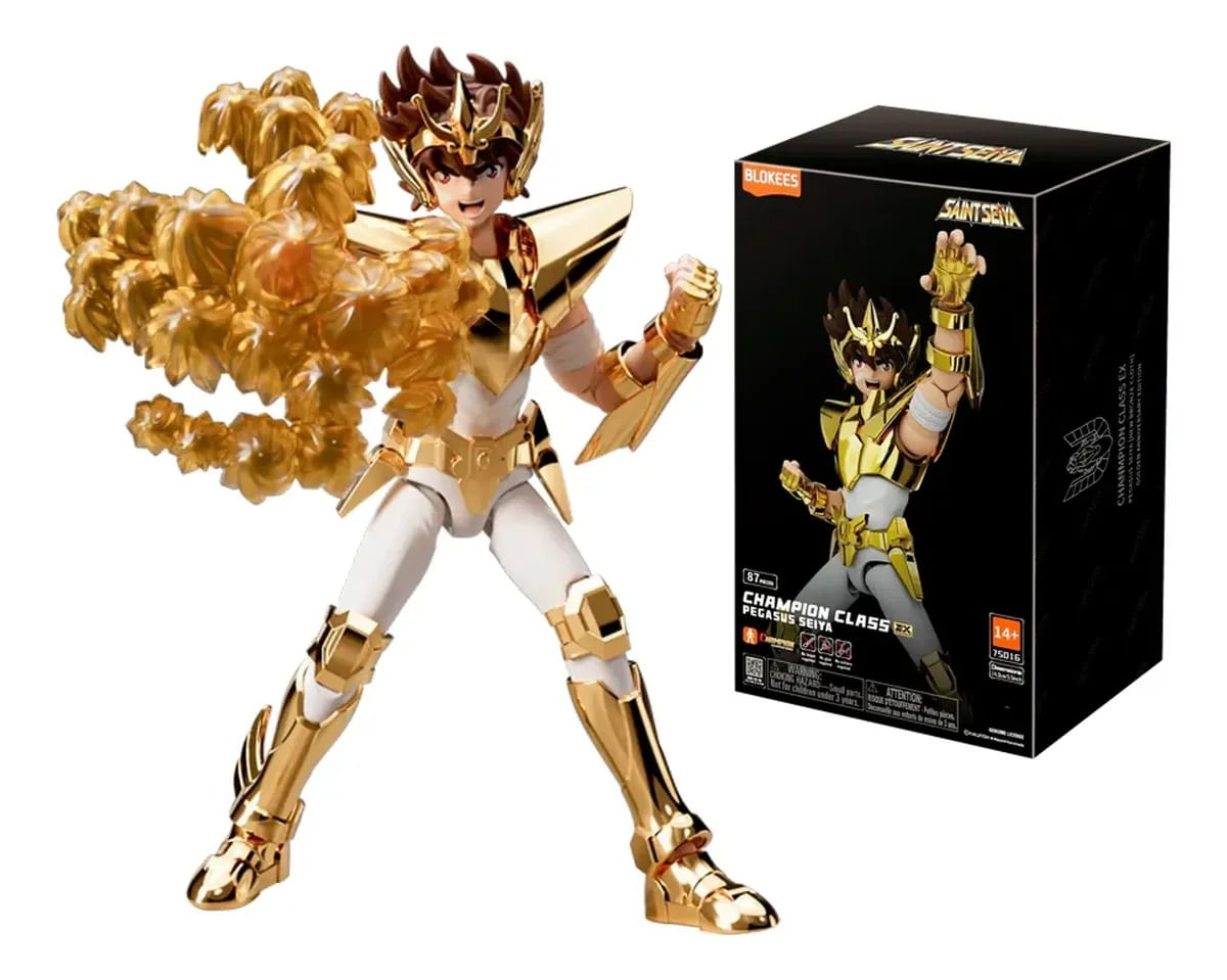 Saint Seiya Pegasus Champion Class EX Cavaleiros do Zodiaco Golden Anniversary Edition  Blokees Model Kit Articulado