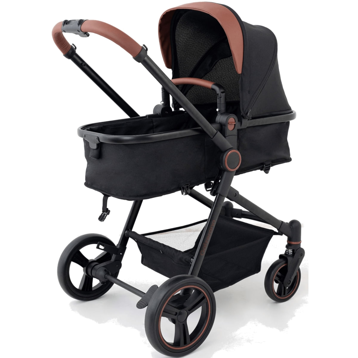 Carrinho de Bebe Galzerano Ivy G22 Berço Passeio Moises Black