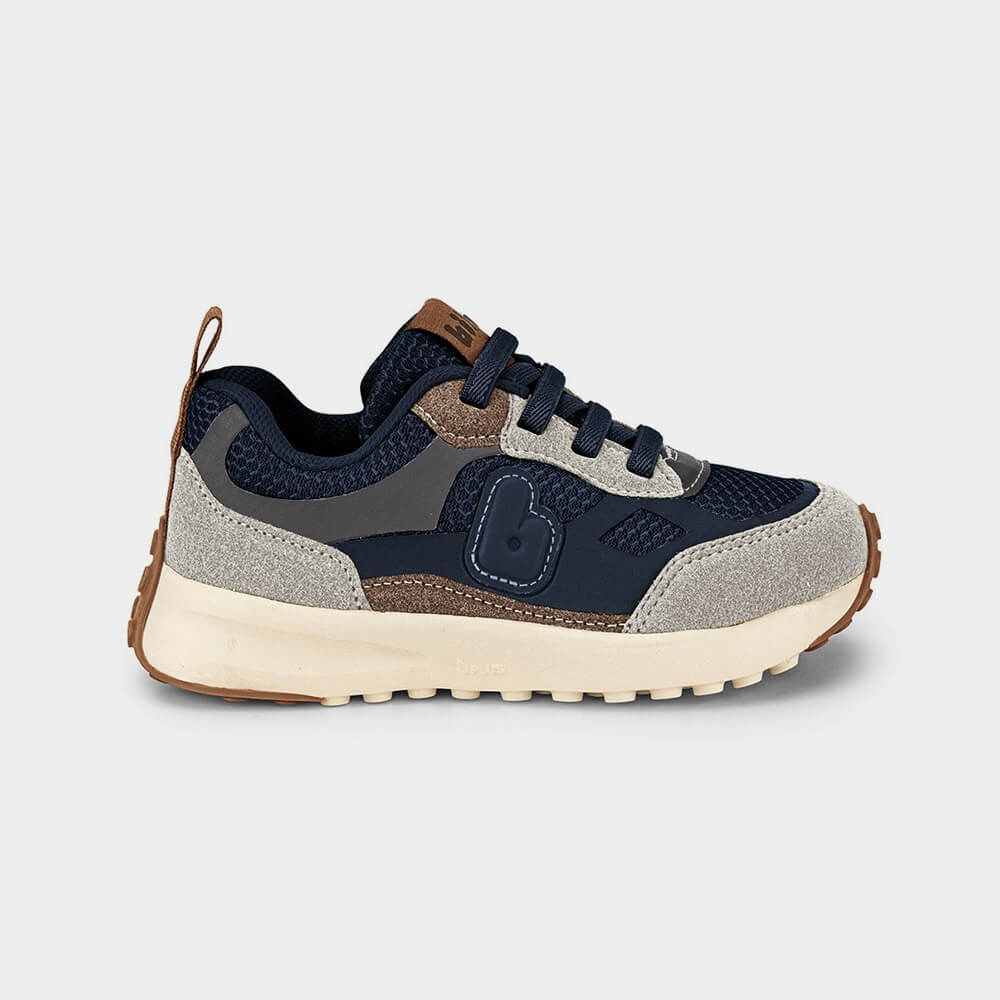 Tênis Infantil Bibi Jogging Kids Azul Marinho e Grafite