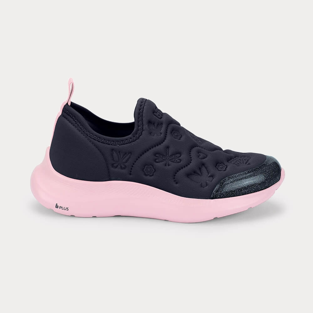 Tênis Infantil Bibi Action Azul Marinho com Rosa
