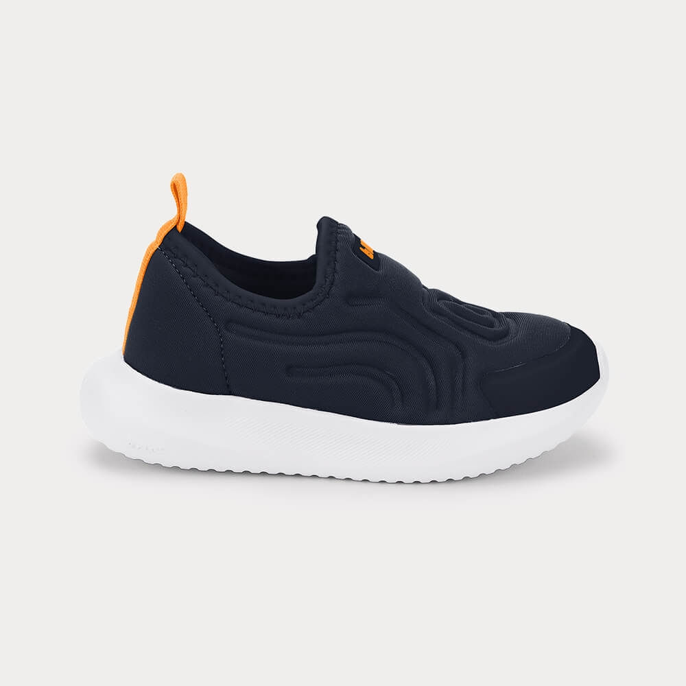 Tênis Infantil Bibi Flash Azul Marinho com Laranja