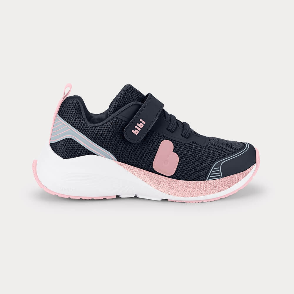 Tênis Infantil Bibi High School Azul com Rosa