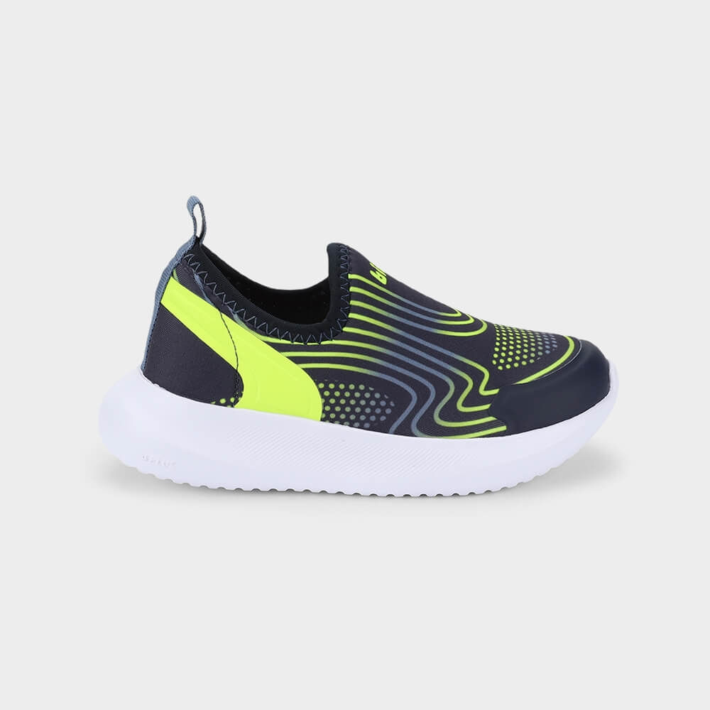 Tênis Infantil Bibi Flash Azul Marinho com Amarelo
