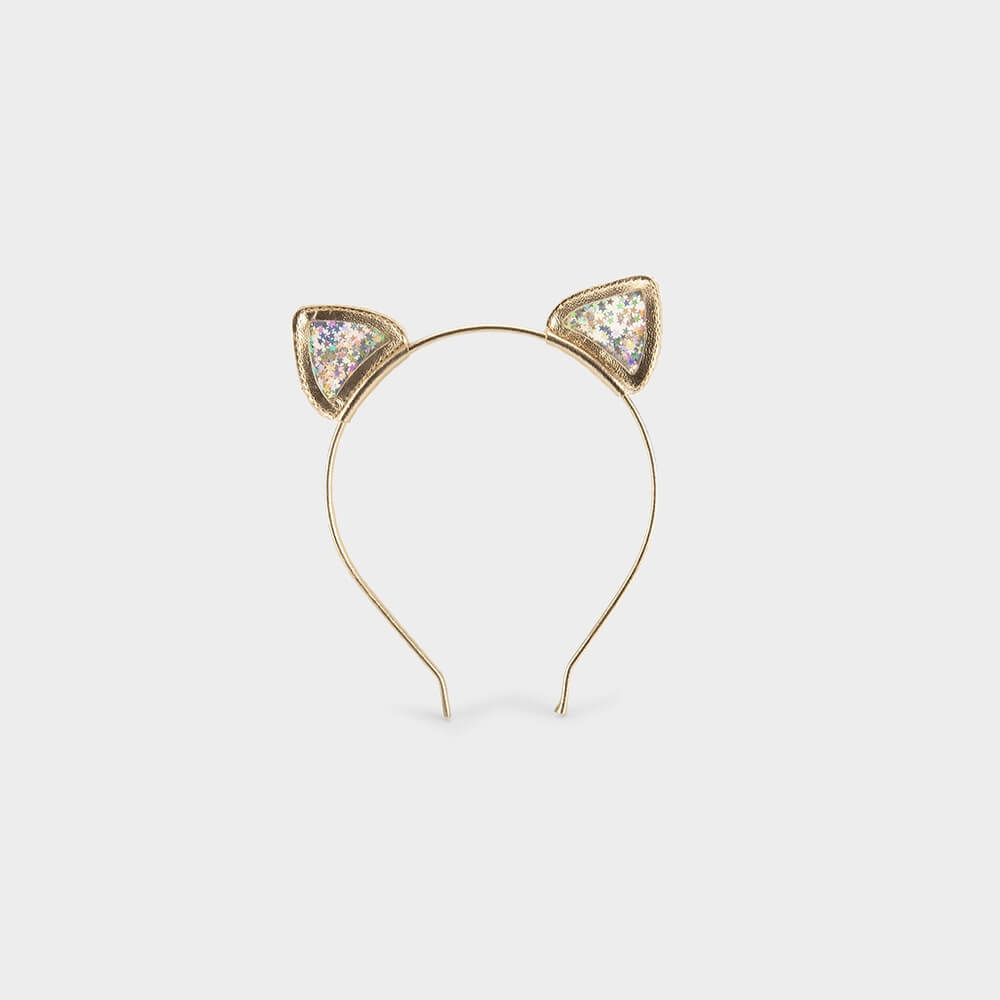 Tiara Infantil Bibi Dourada de Gatinho