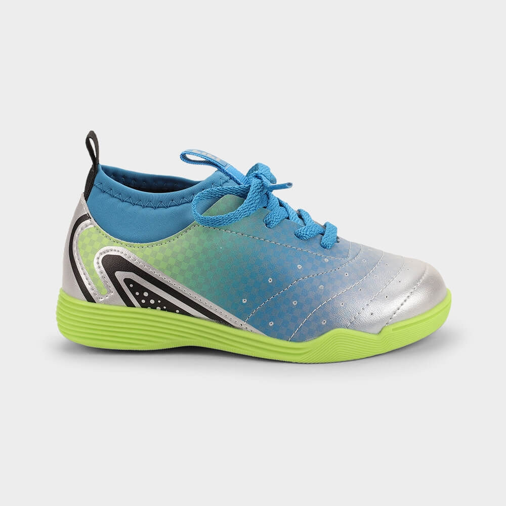 Chuteira Infantil Bibi Hunter Azul com Verde 1285012