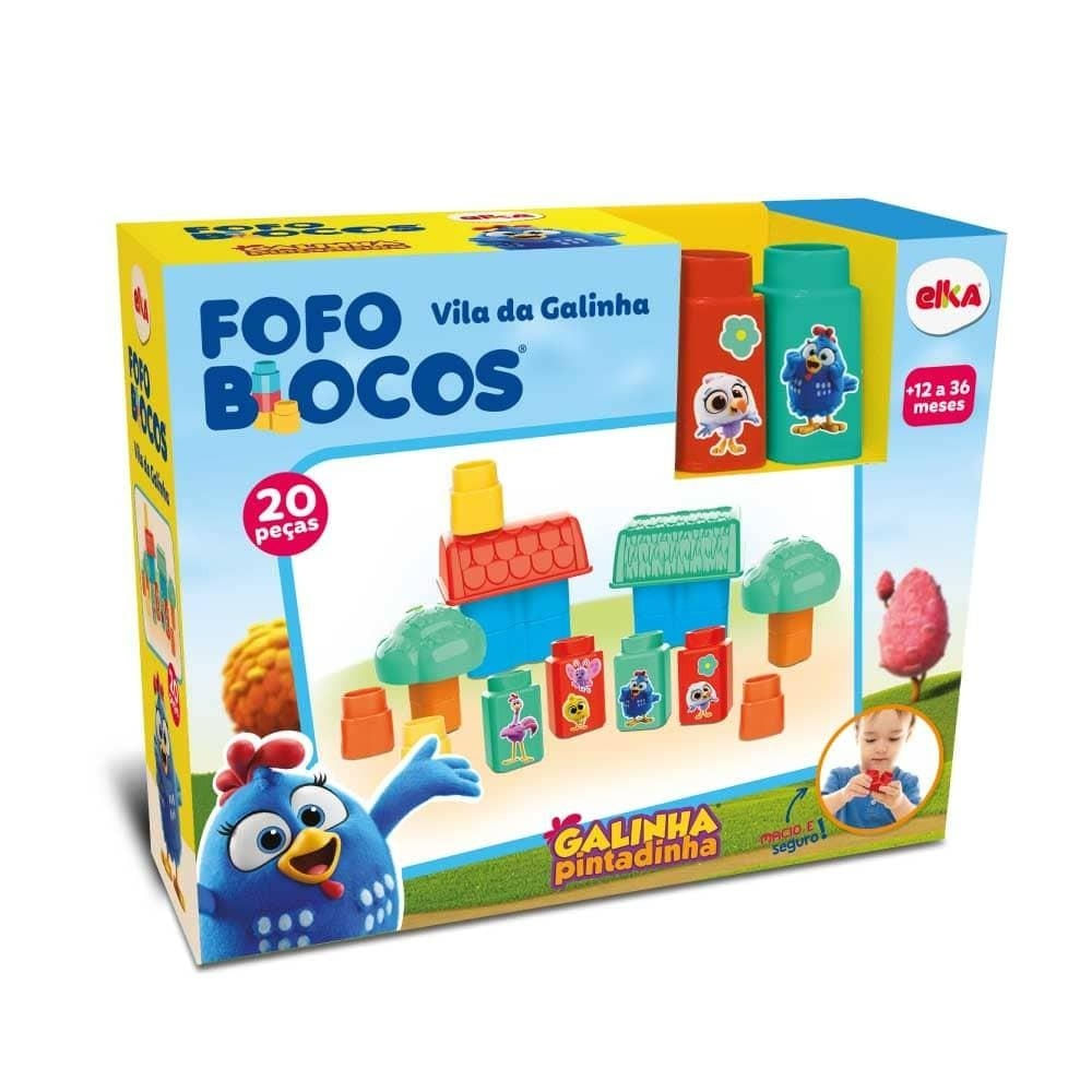 A Vila Da Galinha Pintadinha Fofo Blocos 20 Peças - Elka