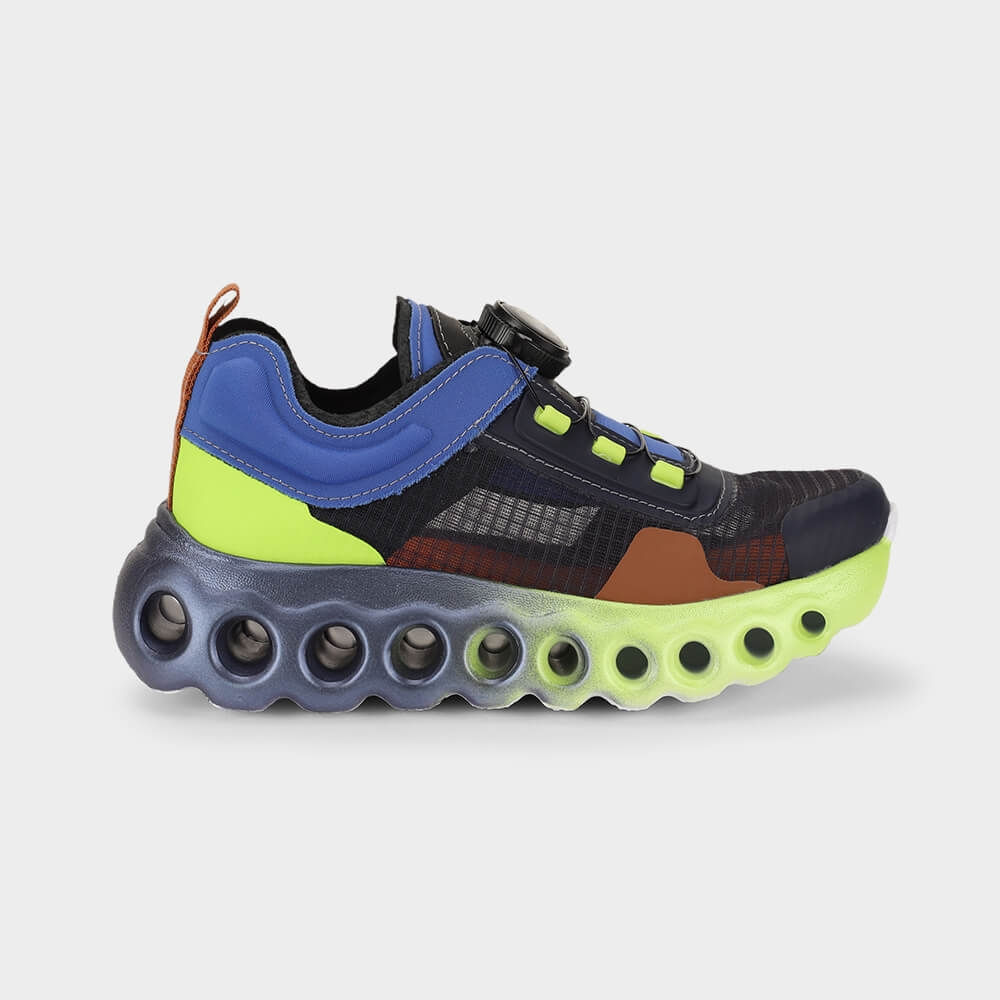Tênis Infantil Bibi Roller Sport Preto Azul com Verde