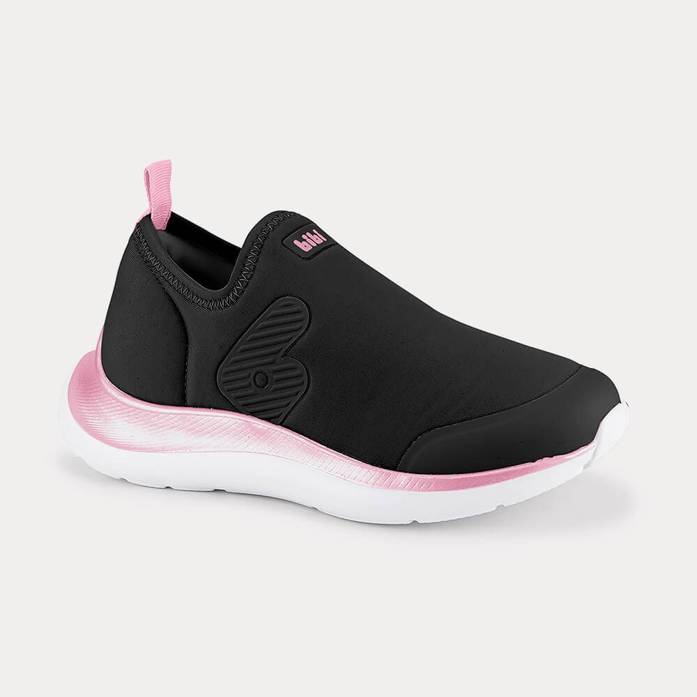 Tênis Infantil Bibi Action Preto com Rosa