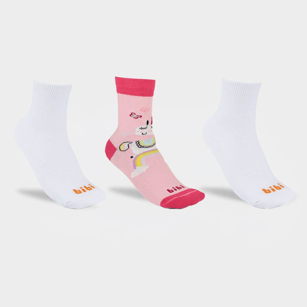 Kit de Meias Infantis Kids III de Unicórnio 1178134