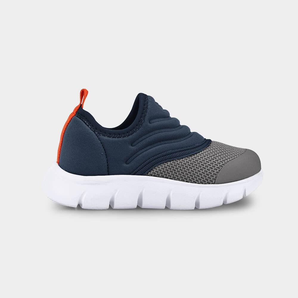 Tênis Infantil Bibi Energy Baby 2.0 Azul e Cinza