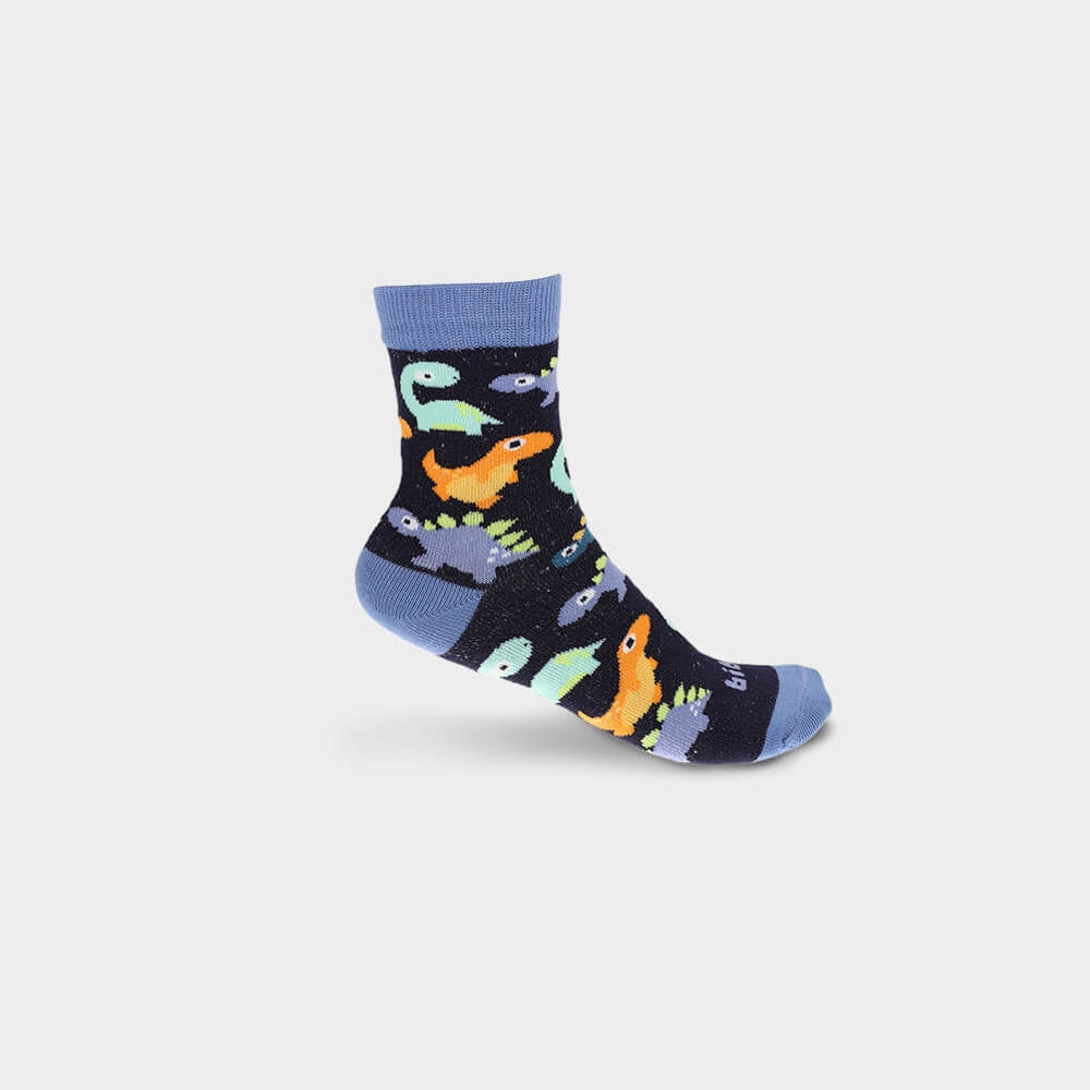 Kit de Meias Infantil Bibi Mini Brancas e Dino