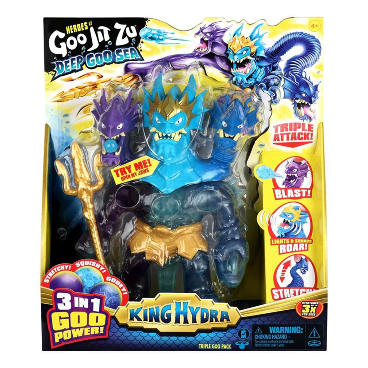 Boneco Rei Hydra 3 Em 1 Deep Goo Sea - Goo Jit Zu