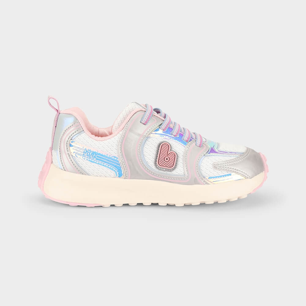 Tênis Infantil Bibi Jogging Kids Branco com Prata