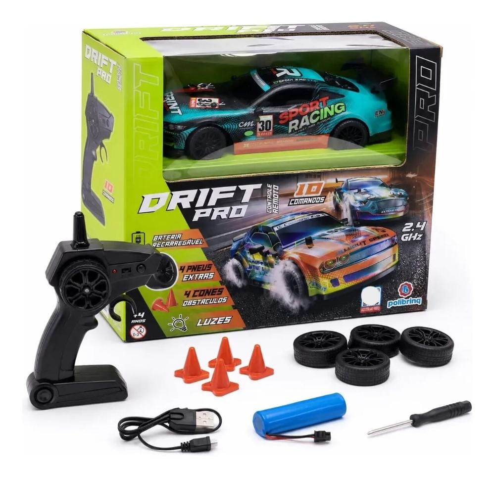 Carrinho De Controle Remoto Drift Pro Polibrinq - CAR210