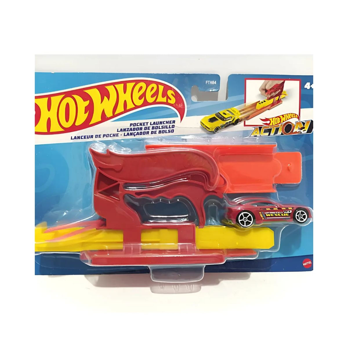 Hot Wheels Lançador Básico de Bolso Vermelho com 1 Carrinho
