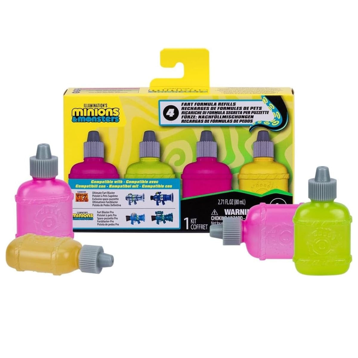 Refil de Aroma Pack 4 Lançador de Pum Minions & Monsters Sunny
