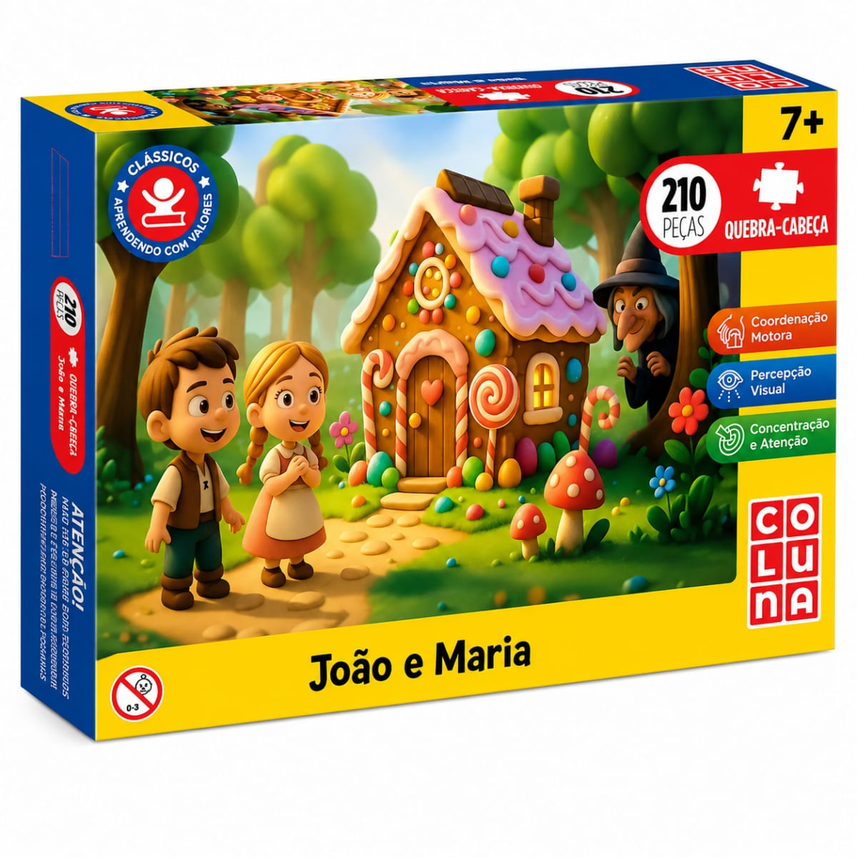 Quebra-Cabeça João e Maria Infantil Educativo 210 Peças