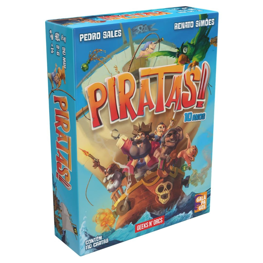Jogo de Cartas Piratas 10 Anos (3º Edição) Galapagos
