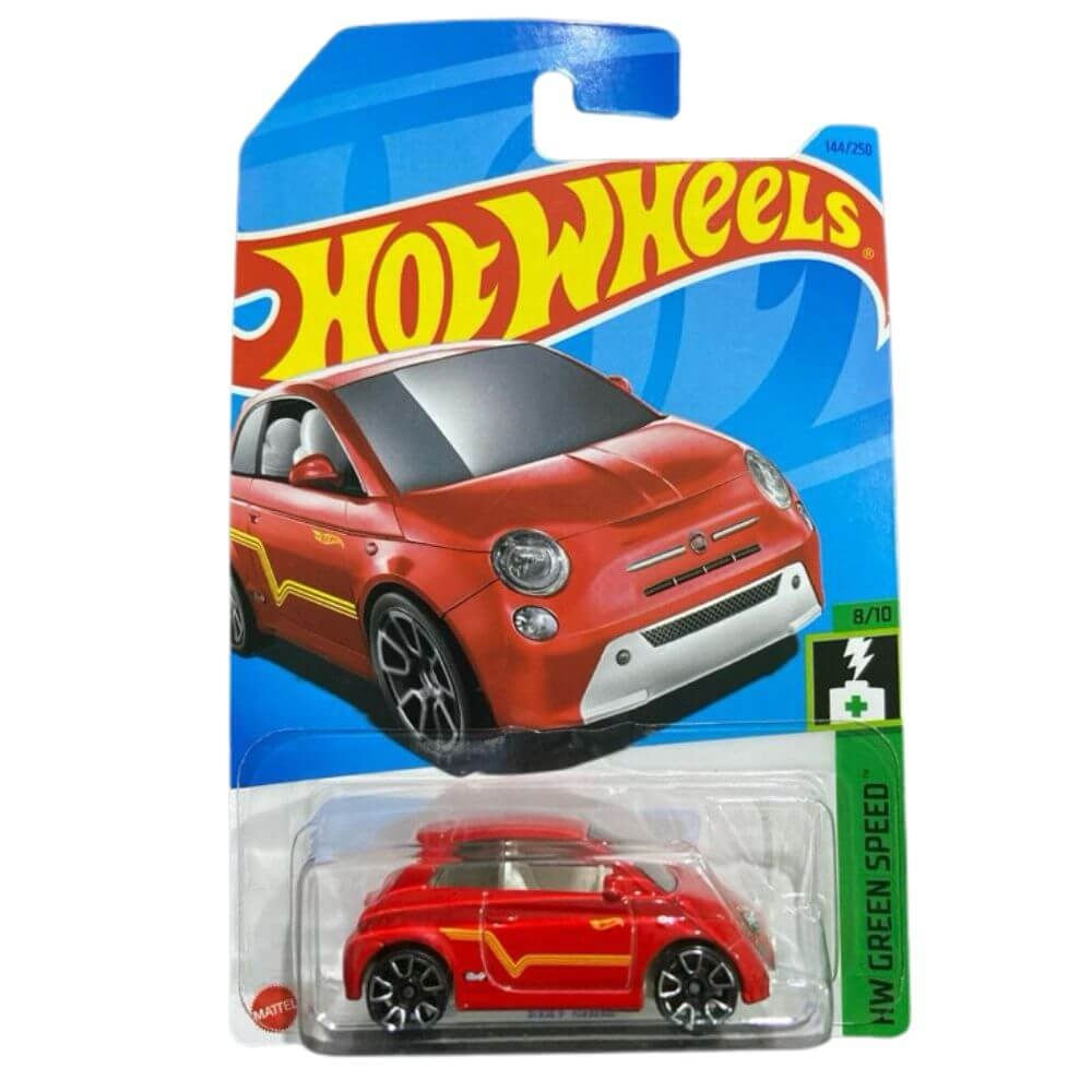 Carro Miniatura Hot Wheels 1:64 - Fiat 500e Vermelho - Mattel C4982/HKK24