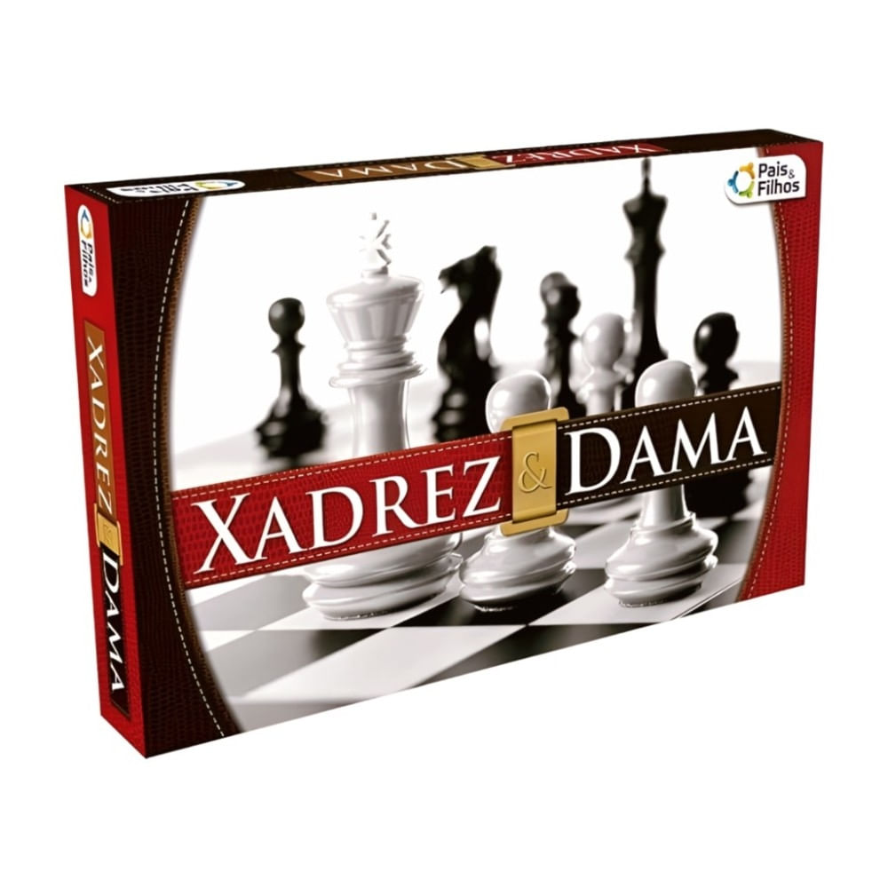 Jogo De Xadrez e Dama 2 em 1 Pais e Filhos