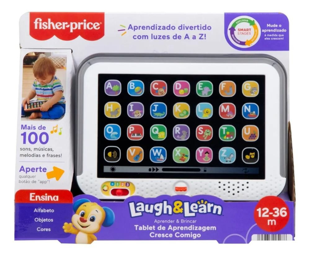 Brinquedo Tablet Aprender Brincar Fisher Price Mattel HXB80