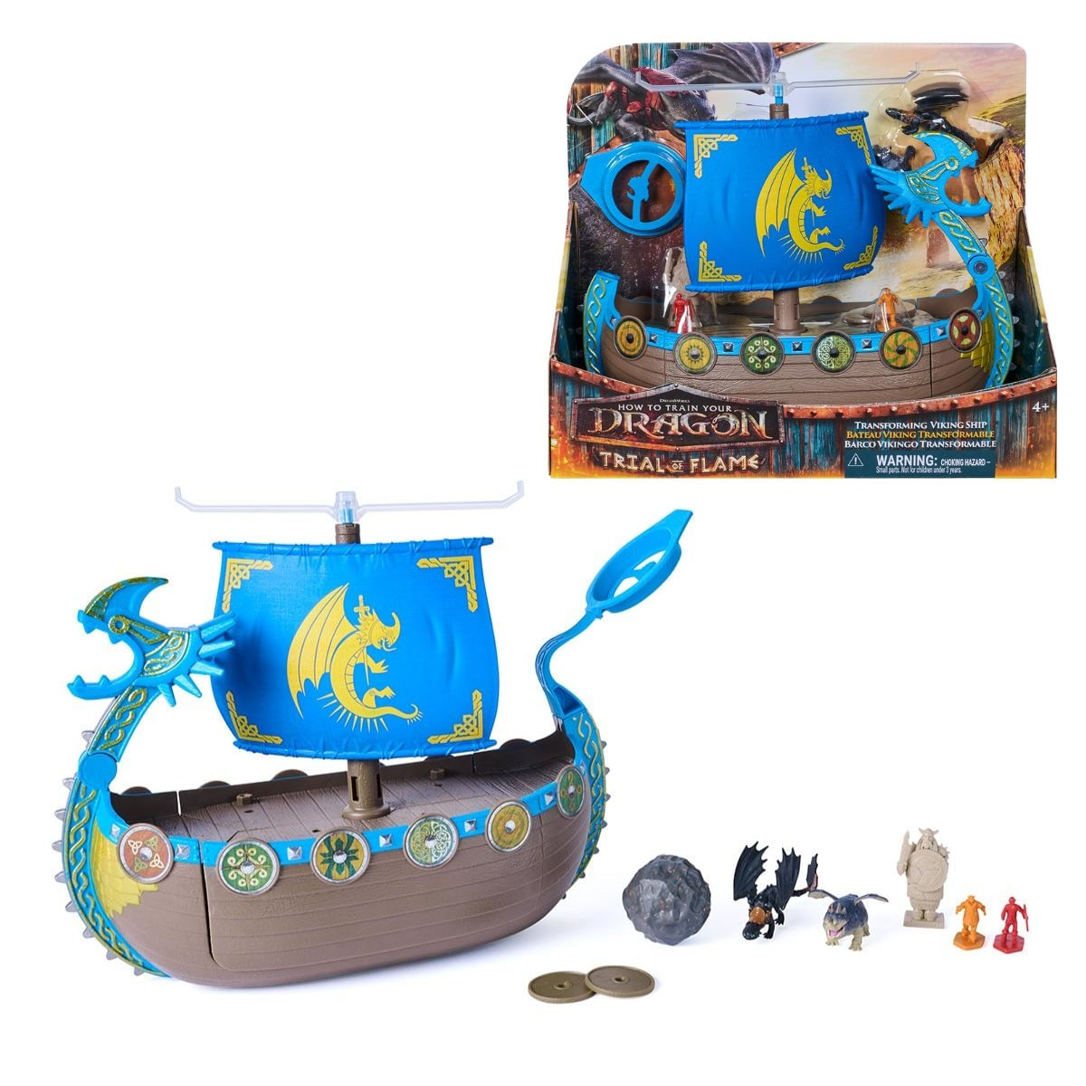 Navio Viking Como Treinar Seu Dragão - Catapulta e Dragões - Presente - Sunny Título Site
