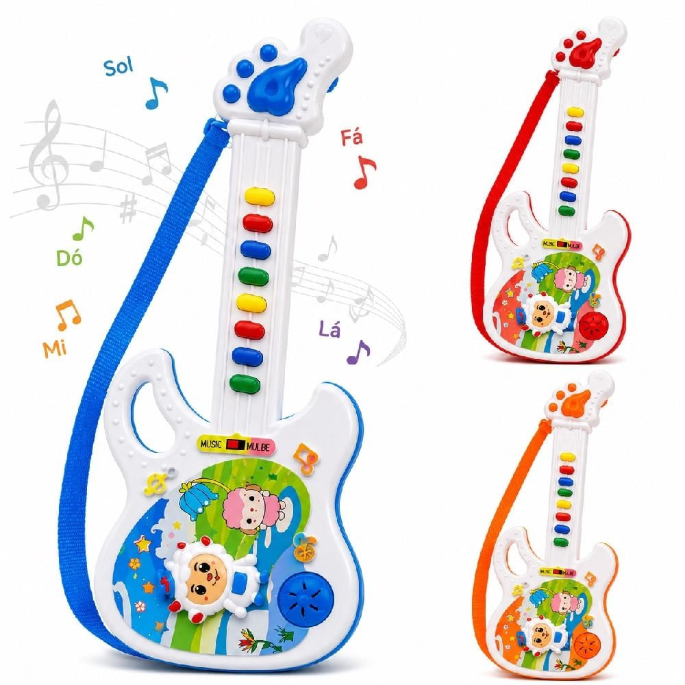 GUITARRA MUSICAL INFANTIL INTERATIVA SHOW DE TALENTOS BRINQUEDO EDUCATIVO PARA MENINO E MENINA