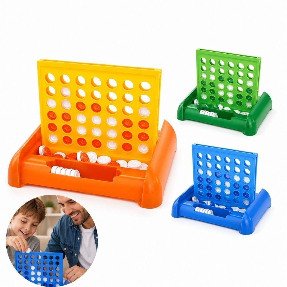 JOGO LIGUE 4 EM LINHA MINI DOBRAVEL PORTATIL EDUCATIVO INFANTIL TABULEIRO RACIOCINIO ESTRATEGIA CONECTA 4 DIVERTIDO