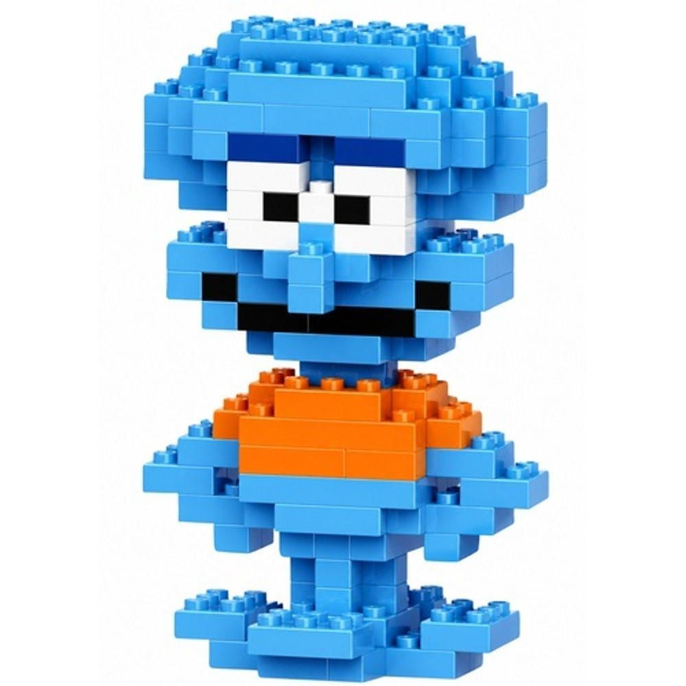 Mini Blocos de Montar W2601-46 Personagem Colecionável 145 Peças Azul Make Life