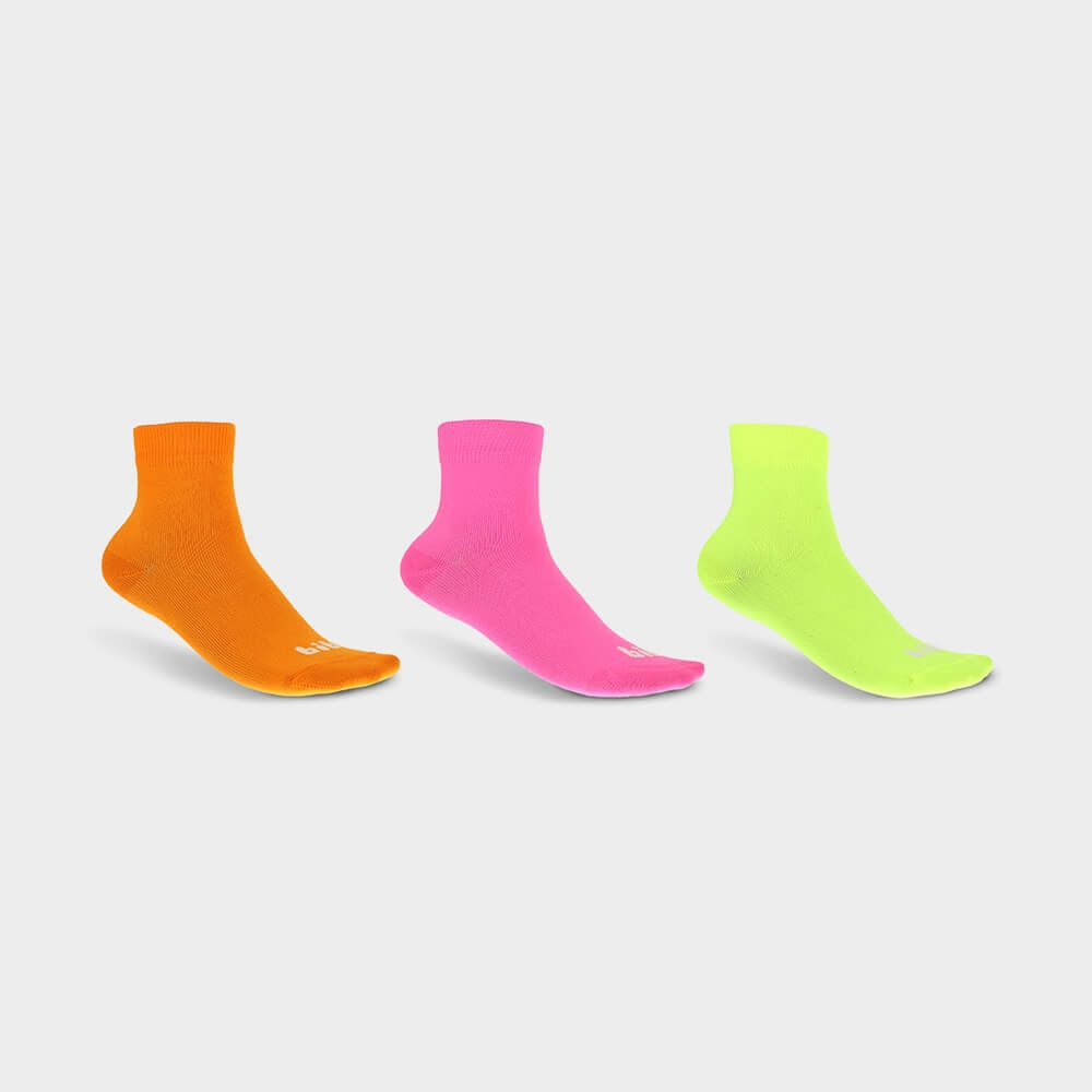 Kit de Meias Infantil Bibi Neons Cano Médio