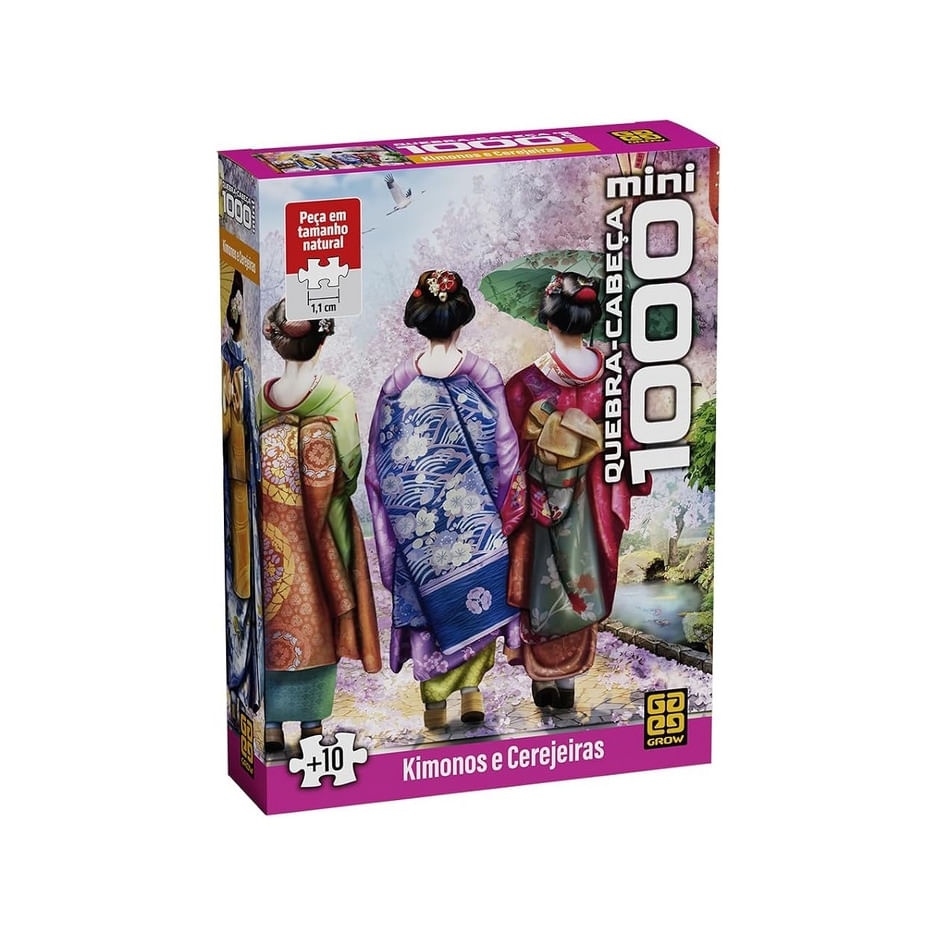 QUEBRA CABEÇA 1000 PEÇAS MINI KIMONOS E CEREJEIRAS - GROW
