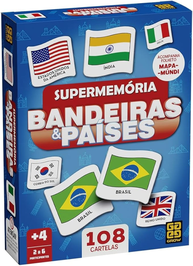 SUPERMEMORIA BANDEIRAS &amp; PAISES - GROW