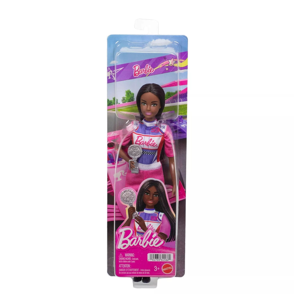 Boneca Barbie Pilota de Corrida - Profissões Esportistas - Mattel