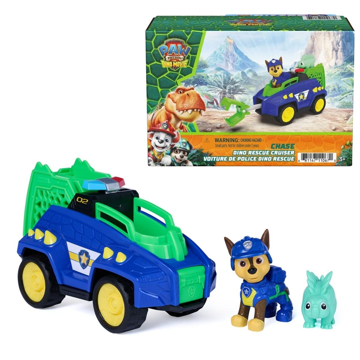 Veículo Patrulha Canina Chase Dino Movie Com Dinossauro Sunny Original