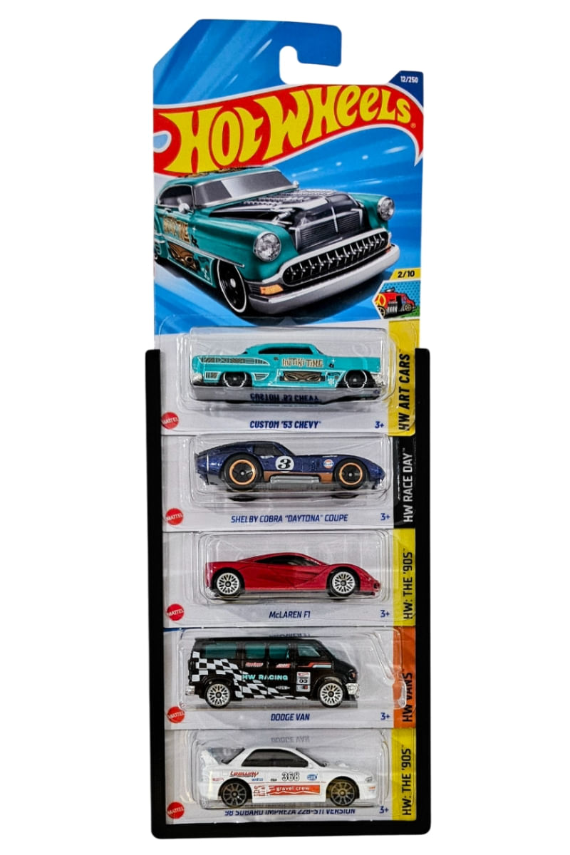 Hot Wheels Expositor - Display Parede 5 Blister Preto