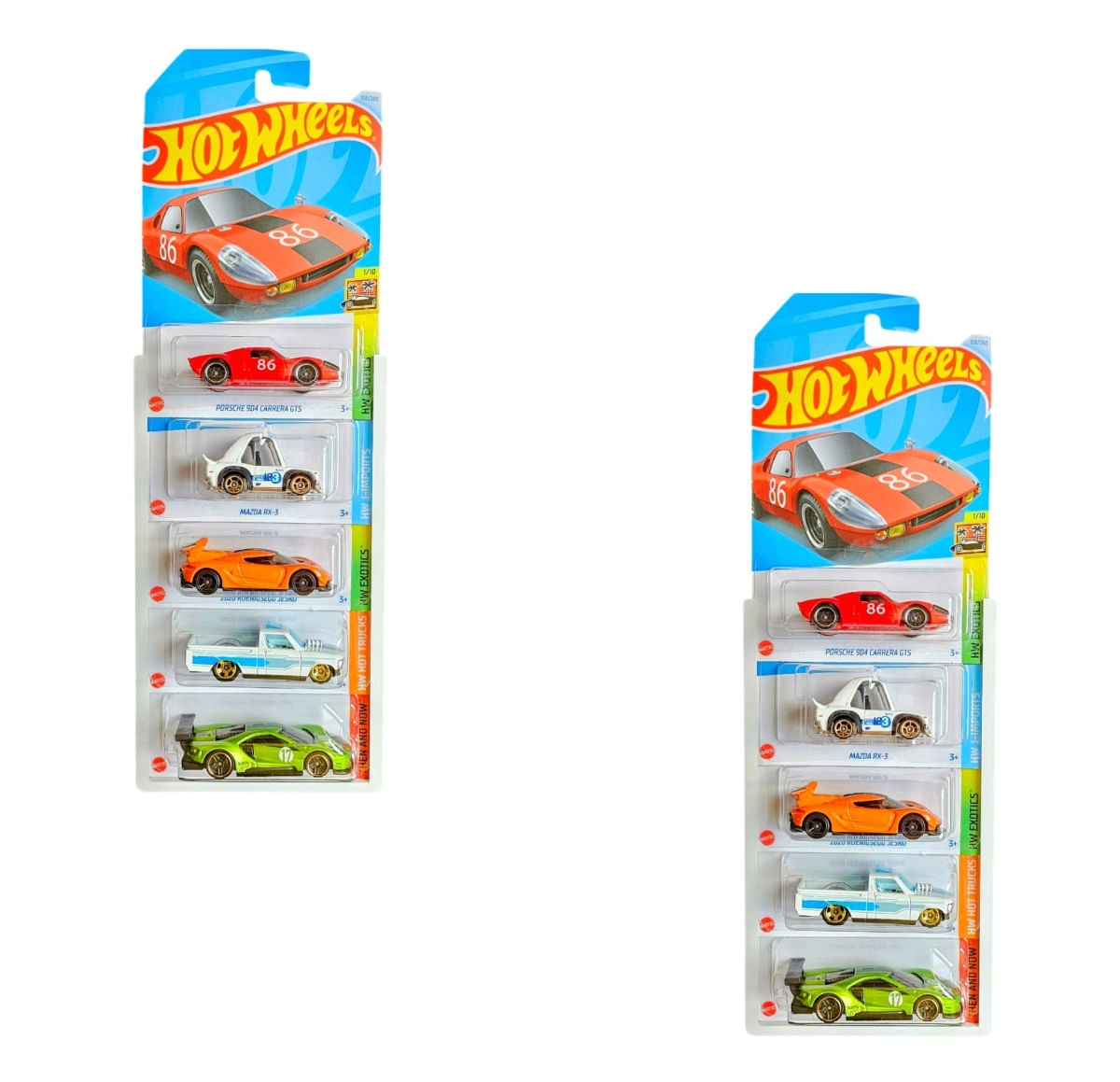 Hot Wheels Expositor - Display Parede 5 Blisters Branco 2 Unidades