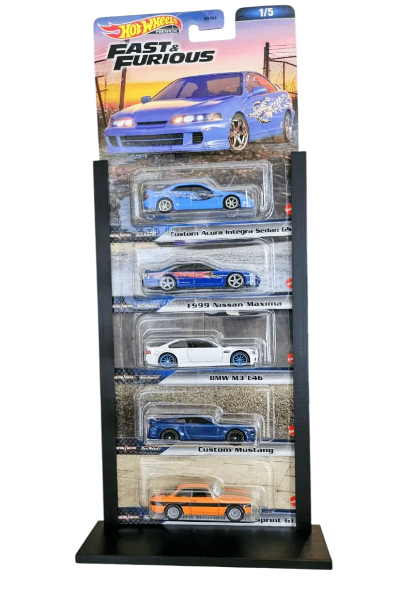 Hot Wheels Expositor - Display Mesa 5 Blister Premium Preto
