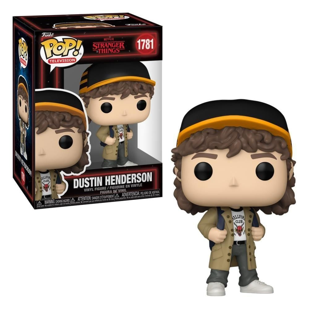 Boneco Colecionável Funko POP Dustin Henderson Stranger Things T5 11cm Vinil Candide