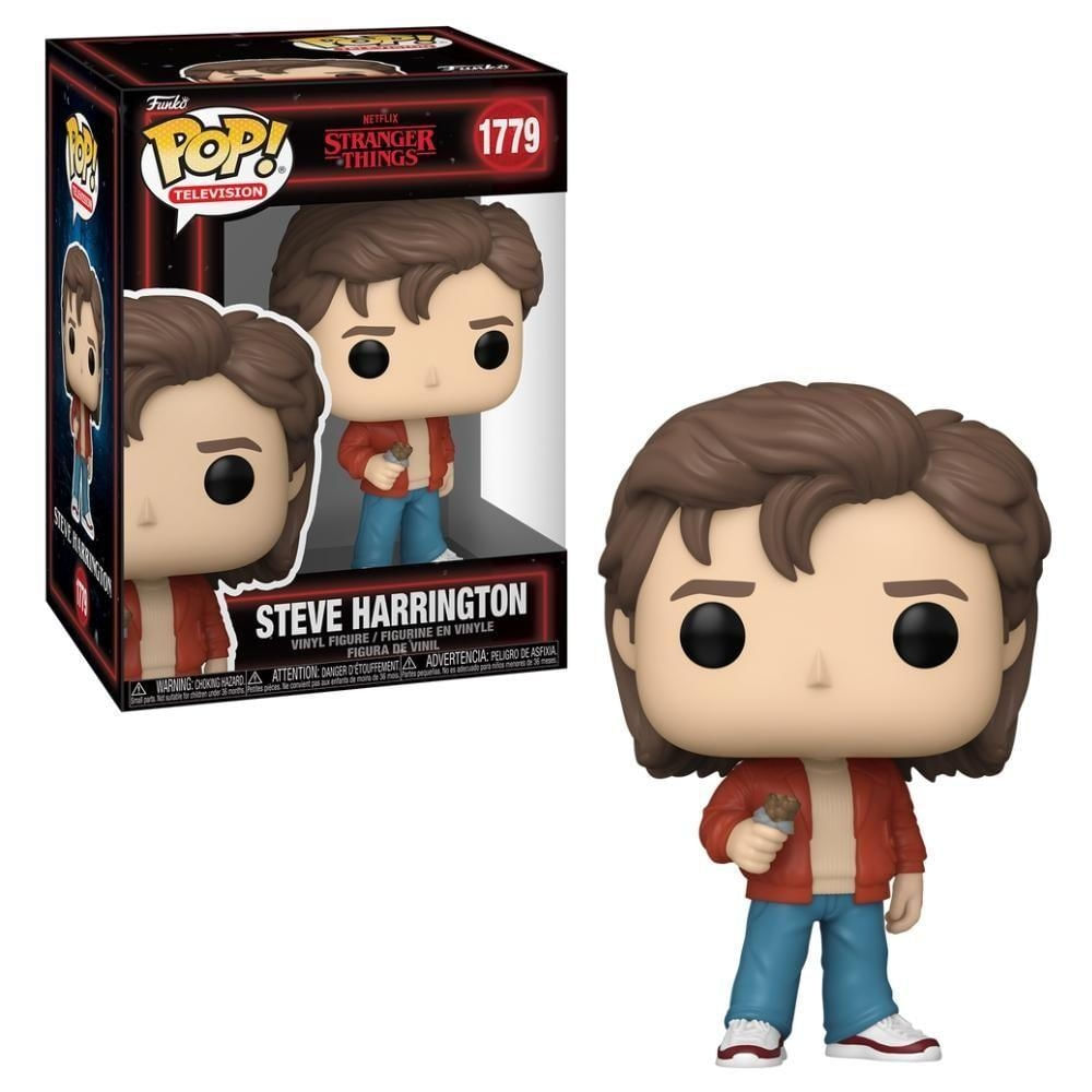 Boneco Colecionável Funko POP Steve Harrington Stranger Things 5 em Vinil 10cm Netflix Candide