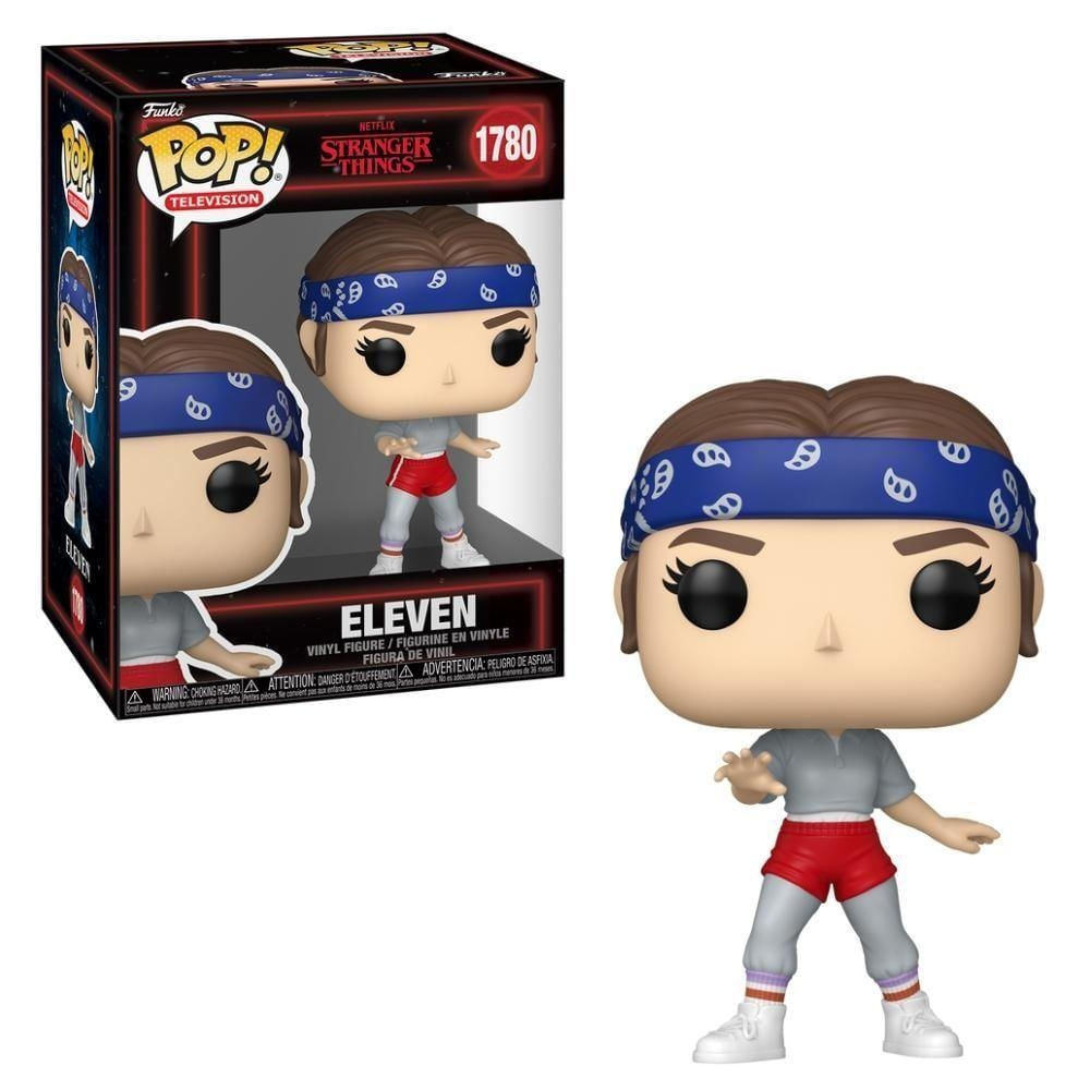 Boneco Colecionável Funko POP Eleven com Bandana 10cm Vinil Preto Candide