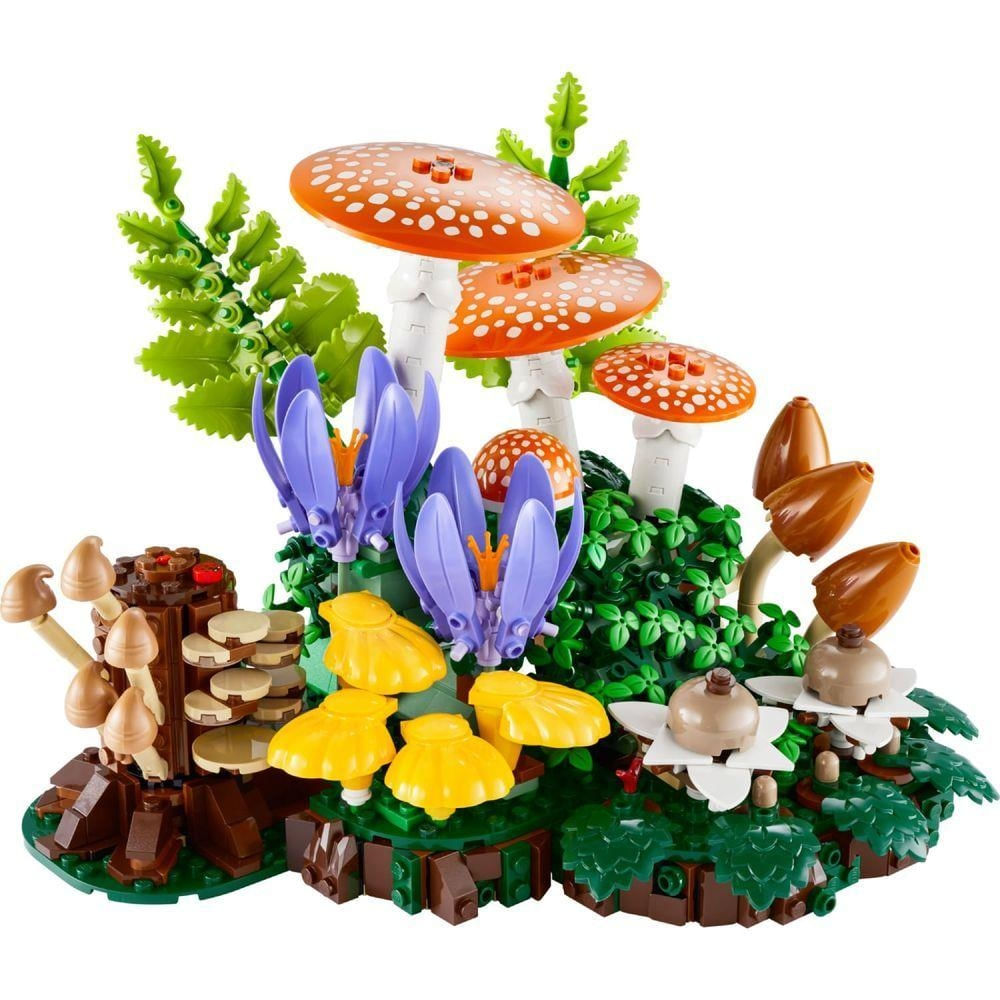 Conjunto de Construção Cogumelos da Floresta 11505 com Amanita Muscaria e Samambaia Verde Lego