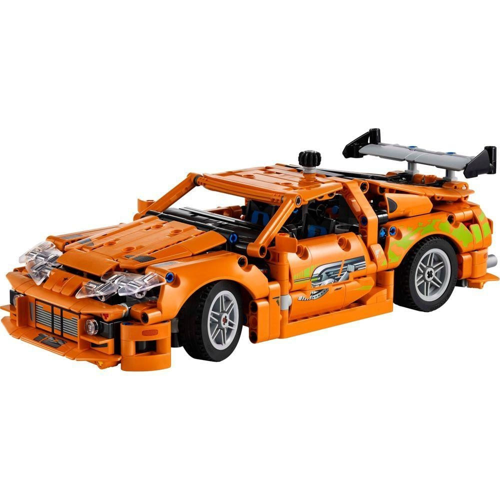 Kit de Modelo de Carro Toyota Supra Mk4 de Velozes e Furiosos com Motor de 6 Cilindros Preto Lego
