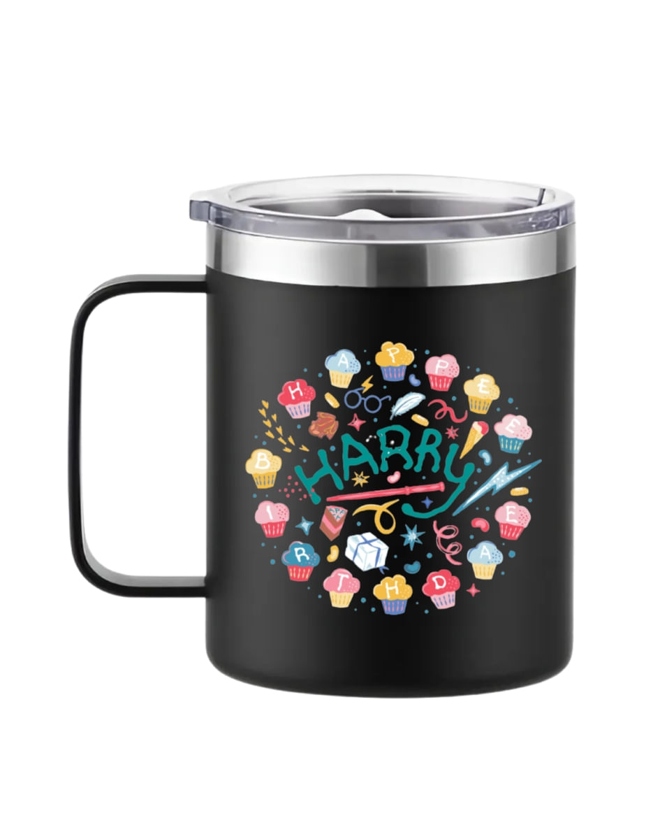 Caneca térmica Preta Harry Potter -  Harry's Cupcake