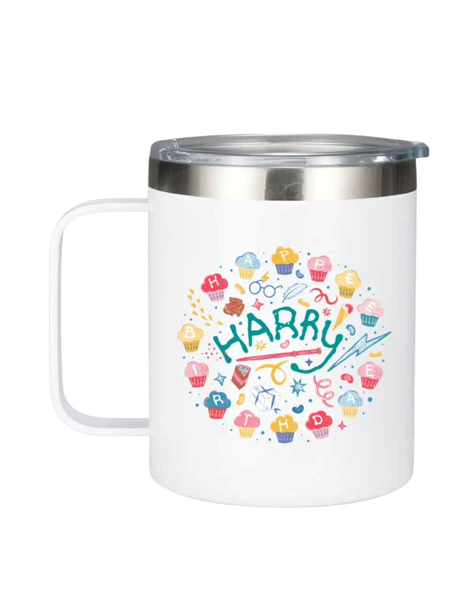 Caneca térmica Branca Harry Potter- Harry's Cupcake