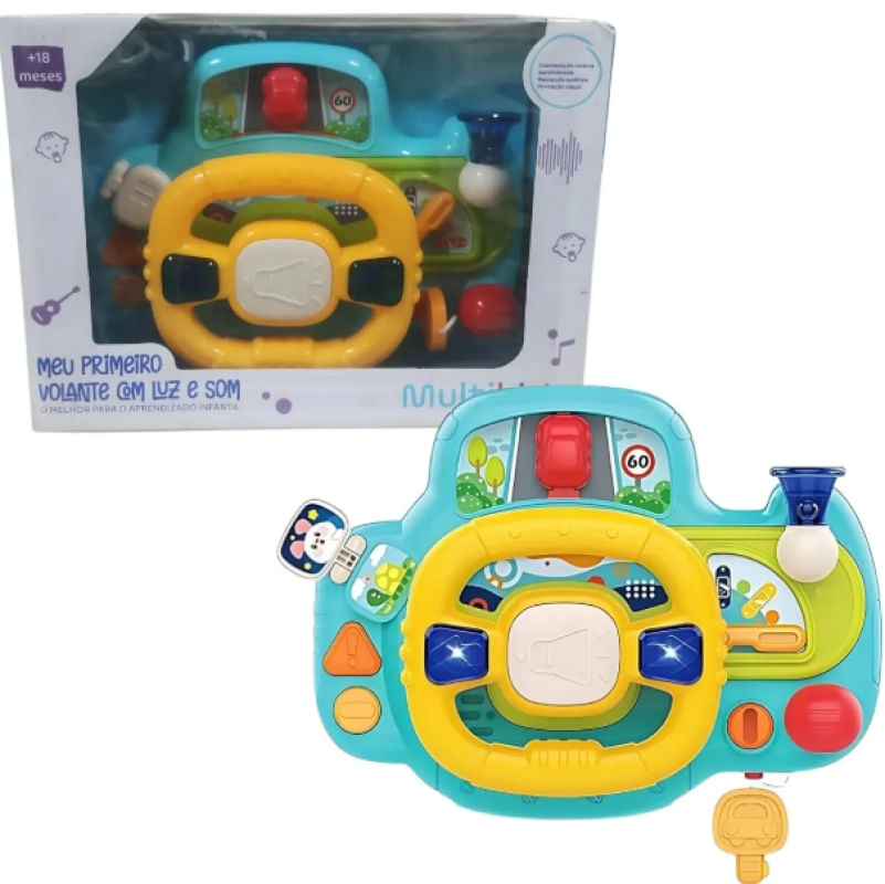 Meu Primeiro Volante com Luz e Som Multikids Br2173